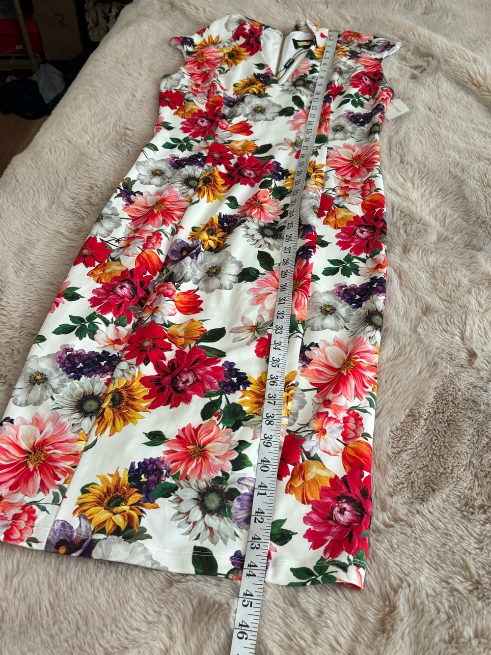 Alexia Admor NEW Floral Cap Sleeve Midi Dress Size Medium Cocktail Vacation - Picture 12 of 16